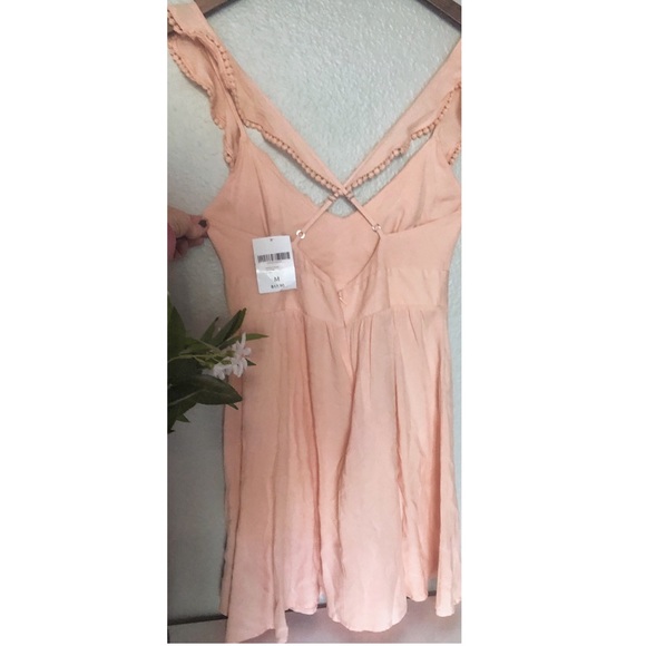 NWT Forever 21 Peach Mini Dress w/ CrissCross Back - Picture 4 of 5